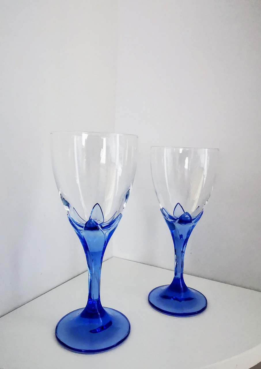 Bormioli Rocco Saphire Blue Wine Glasses 2X | €22 | Whoppah