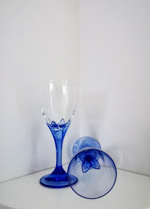 Bormioli Rocco Saphire Blue Wine Glasses 2X