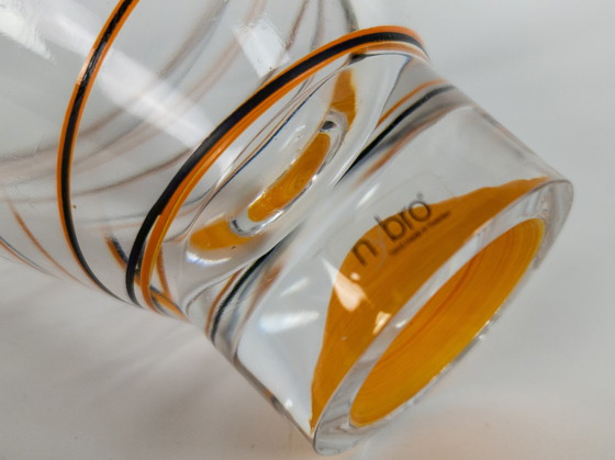 Image 1 of Nybro - Suède - Fait main - vase à guirlande - verre - cristal - années 1990