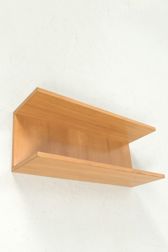 Image 1 of Blonde veneer wall shelf