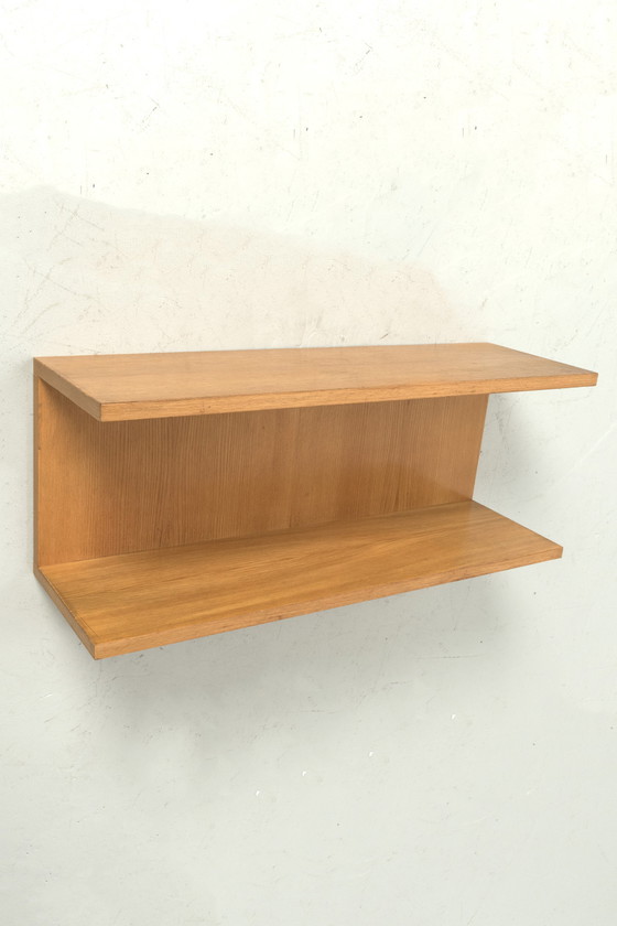 Image 1 of Blonde veneer wall shelf