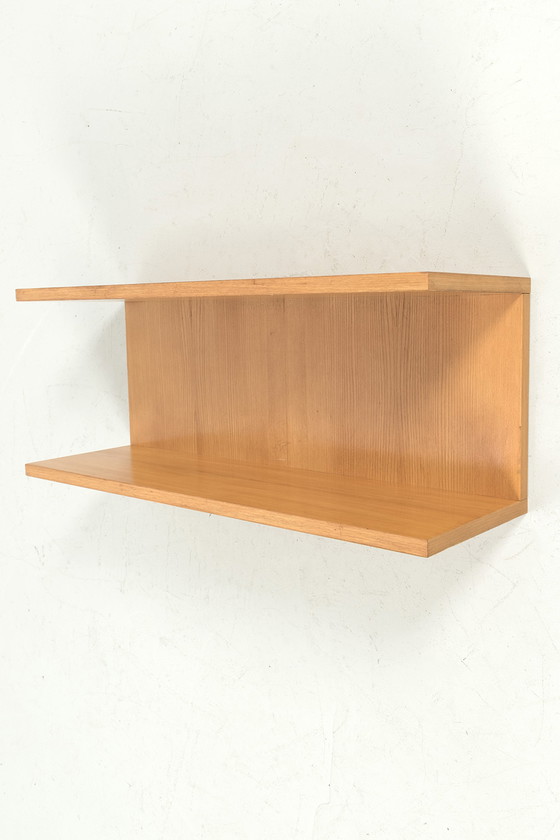 Image 1 of Blonde veneer wall shelf