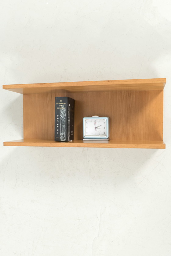 Image 1 of Blonde veneer wall shelf