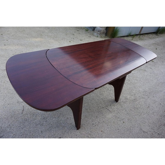 Image 1 of Vintage mahogany extendable elevator dining table
