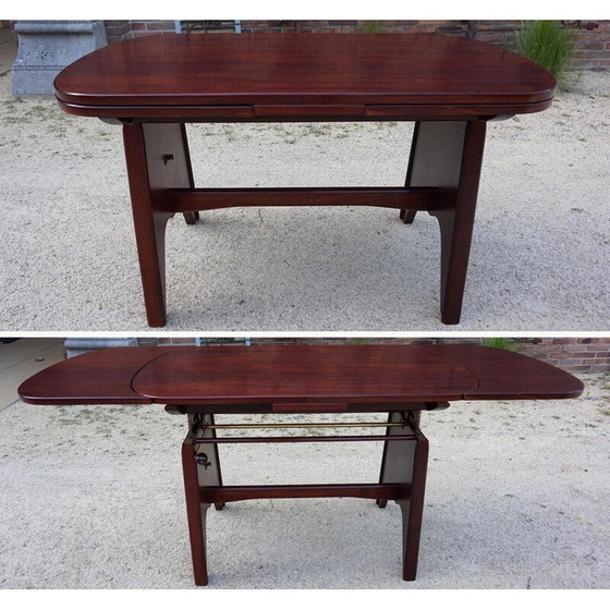 Image 1 of Vintage mahogany extendable elevator dining table