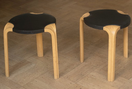 2 Alvar Aalto Stools, X600, For Artek 1954-1960