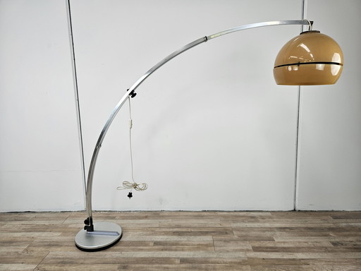 Extendable 70S Floor Lamp In Chromed Metal And Plastic