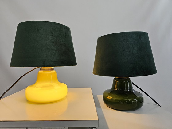 Image 1 of Set of Table Lamps Holmegaard Glass