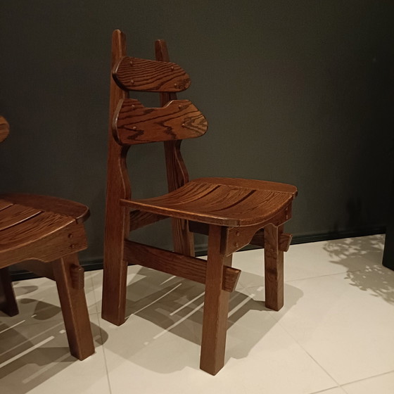 Image 1 of 2 Brutalist Seventies Chairs