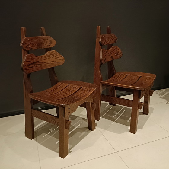 Image 1 of 2 Brutalist Seventies Chairs