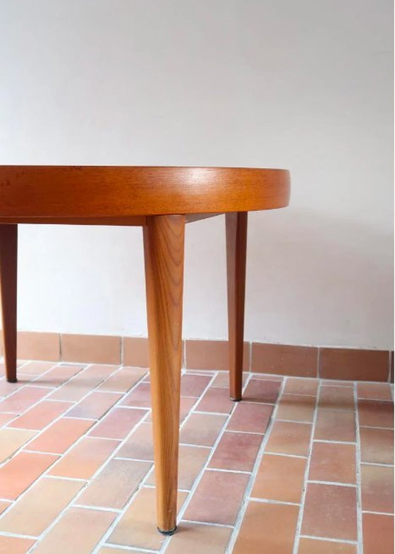 Image 1 of 70'S Scandinavian Round Extensible Table