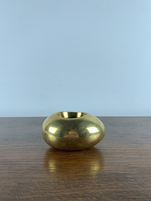 Brass "egg" candlestick by Carl Cohr - 1950s