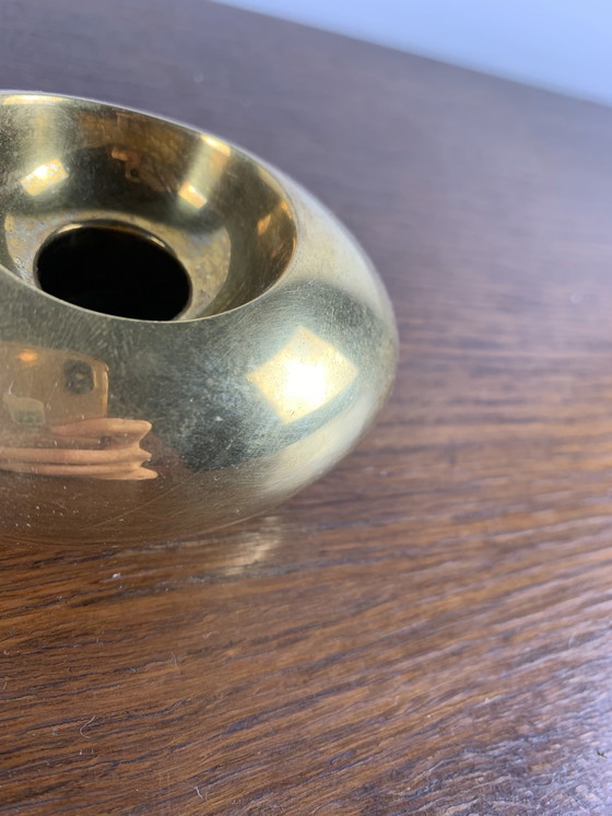 Image 1 of Brass "egg" candlestick by Carl Cohr - 1950s