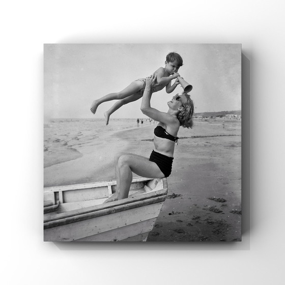 Image 1 of 1X Fine Art Mid - Century Zandvoort On The Beach, 1953