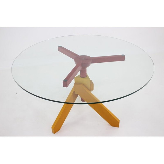 Image 1 of Vintage dining set by Raul Barbieri for Rexite, Italy 1980s