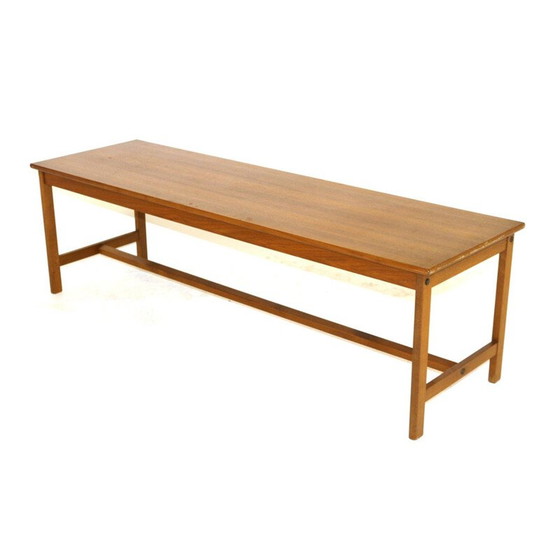 Image 1 of Minimalist vintage teak bench, Sweden 1960
