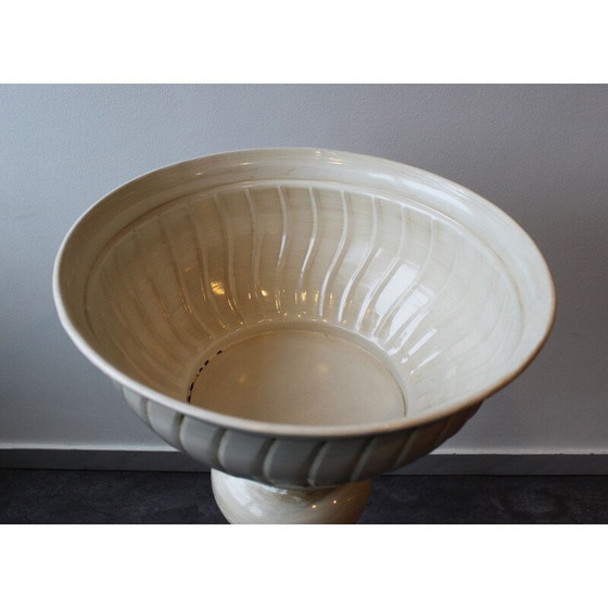 Image 1 of Fioriera vintage in metallo smaltato su supporto