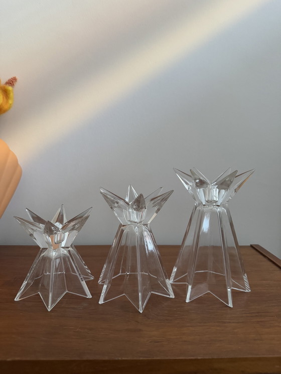 Image 1 of Set of Nachtmann Galaxia Candlesticks