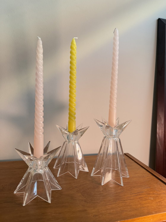Image 1 of Set of Nachtmann Galaxia Candlesticks