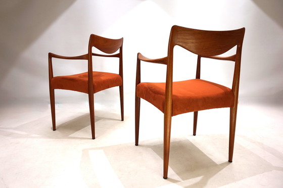 Image 1 of Juego de dos sillas Gustav Bahus Bambi de teca de Rolf Rastad &amp; Adolf Relling, 1960