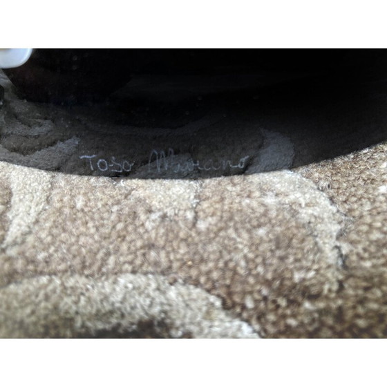 Image 1 of Pair of vintage gold and black murano glass lamps, 1980