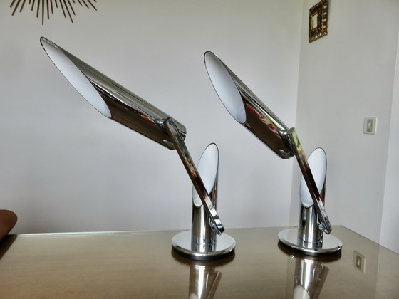 Image 1 of 2x Fase Tharsis table lamp by Luis Perez de la Oliva,