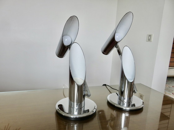 Image 1 of 2x Fase Tharsis table lamp by Luis Perez de la Oliva,