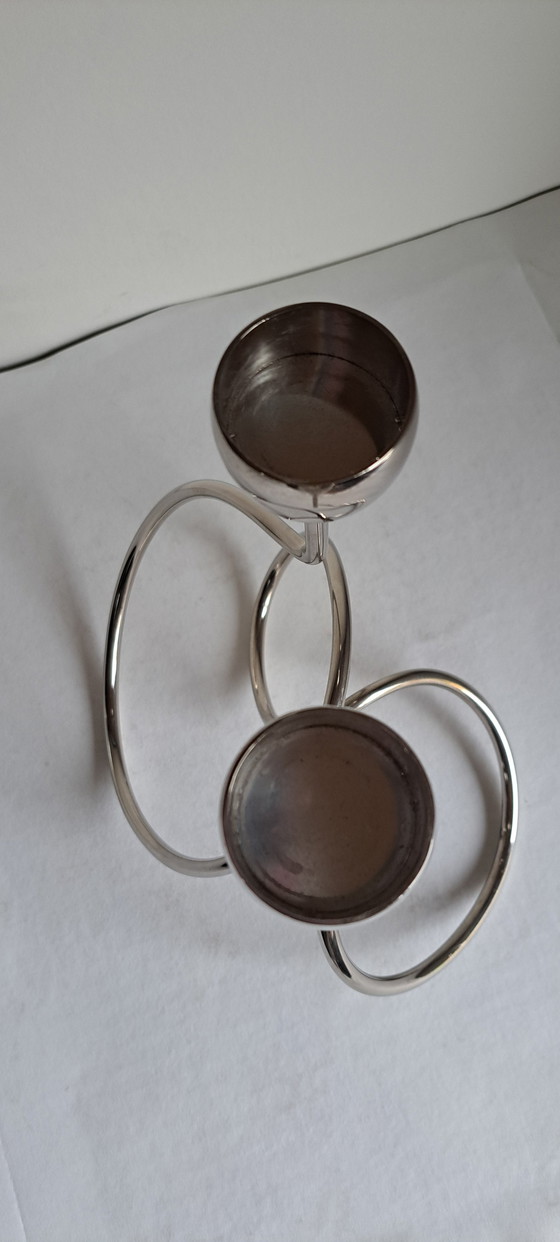 Image 1 of Loop Maison Chrome Candlestick Candlestick Holder