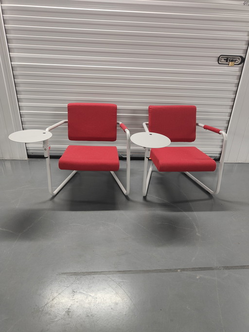 2x Lonc Steeler design chair with outdoor tables