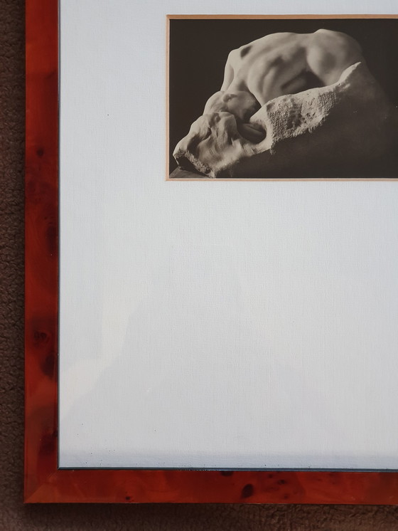 Image 1 of 4x Quadri d'epoca in cornice di mogano