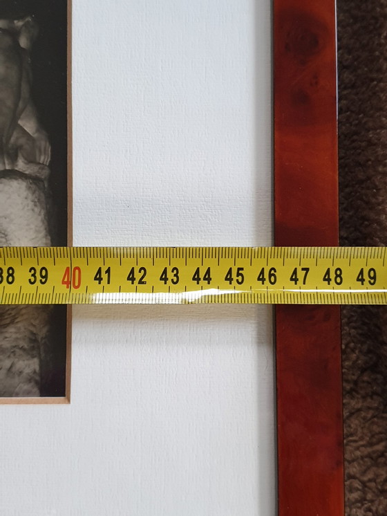 Image 1 of 4x Quadri d'epoca in cornice di mogano