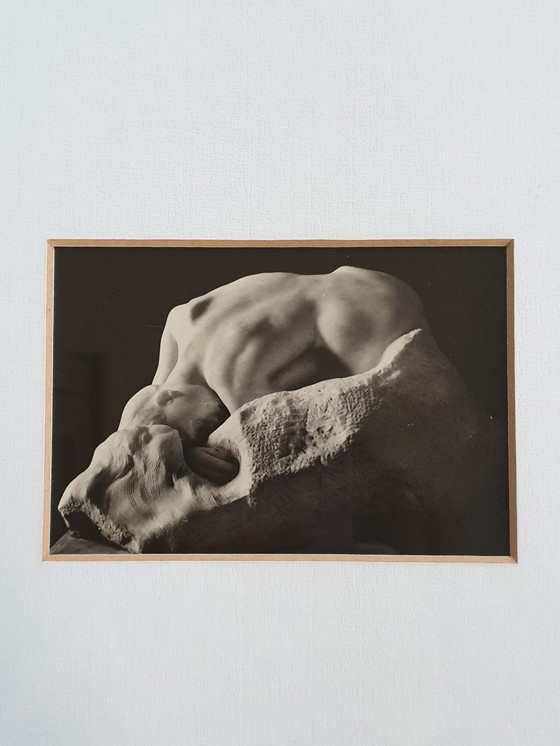 Image 1 of 4x Images vintage dans un cadre en acajou