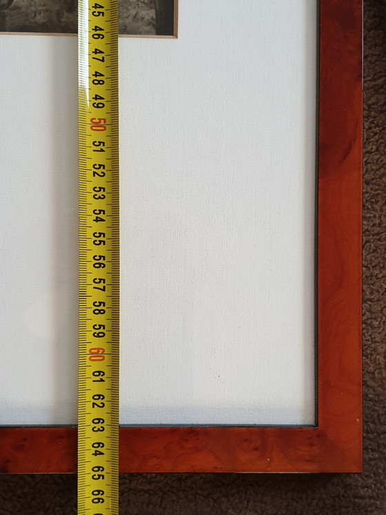 Image 1 of 4x Quadri d'epoca in cornice di mogano