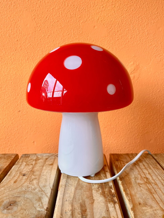 Image 1 of Lampe champignon en verre vintage