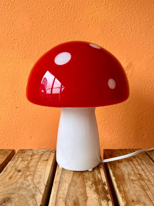 Lampe champignon en verre vintage