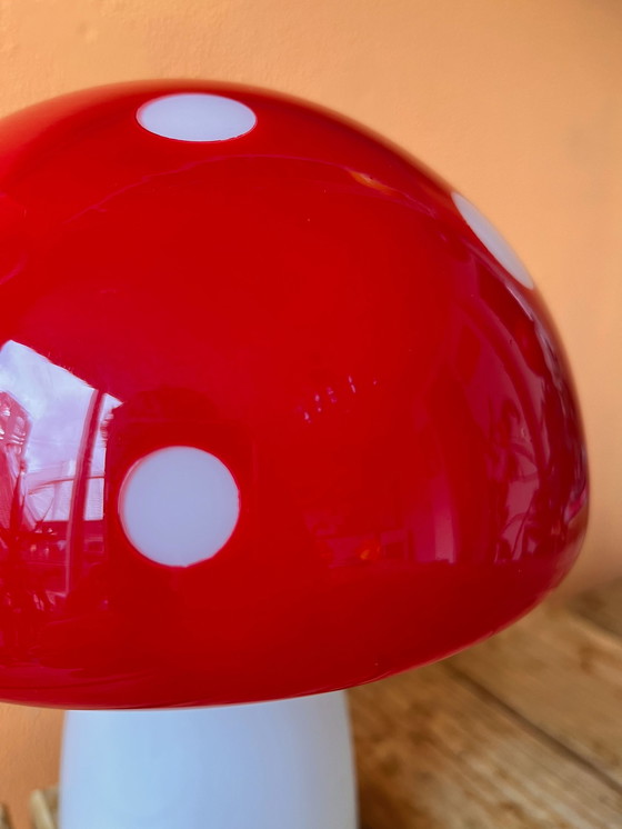 Image 1 of Lampe champignon en verre vintage