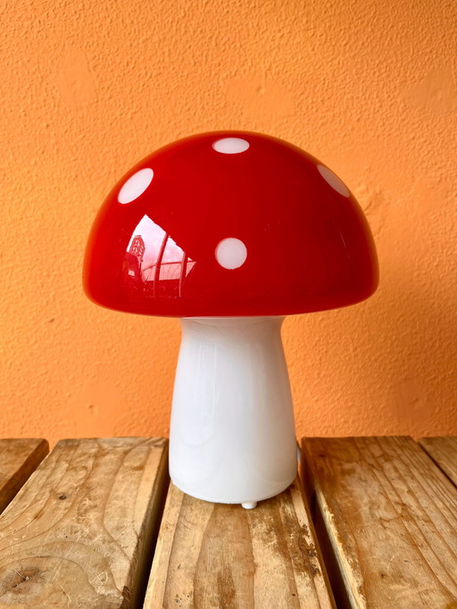 Lampe champignon en verre vintage