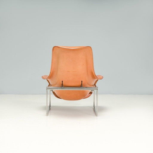 Vintage Mart Mprn_1 brown leather lounge armchair by Antonio Citterio for BandB Italia