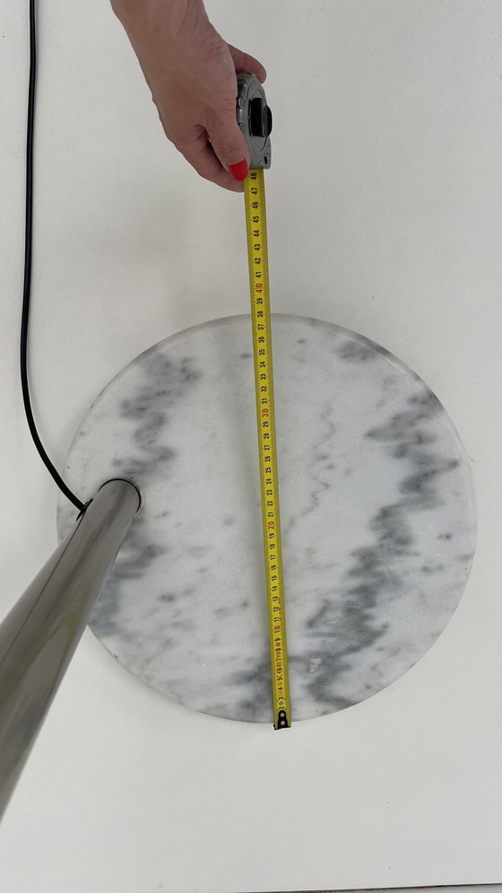 Image 1 of Large arc lamp with Carrara marble base