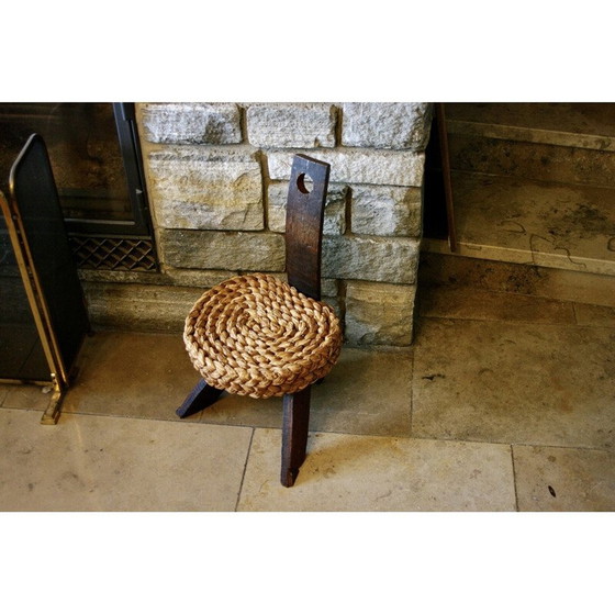 Image 1 of Vintage Brutalist scultural chair by Audoux Minet, 1950