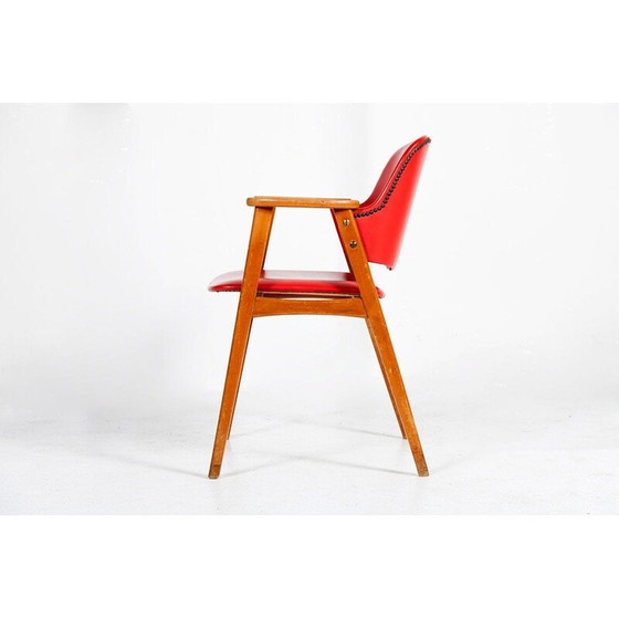 Image 1 of Vintage set of 4 Dining Chairs red by Cees Braakman for Pastoe, 1950s