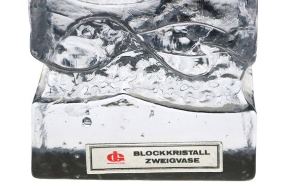 Image 1 of Vase soliflore en cristal "Bleikristall Blockkristall Zweigvase".