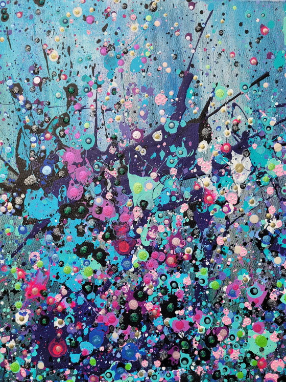 Image 1 of Abstract Painting "Moon Flowers" By Valentina Pufe