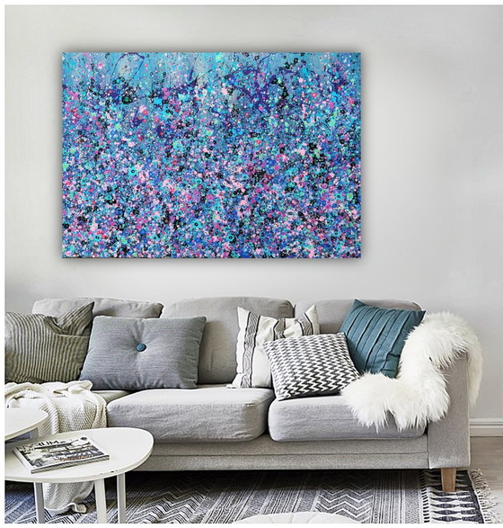 Image 1 of Abstract Painting "Moon Flowers" By Valentina Pufe