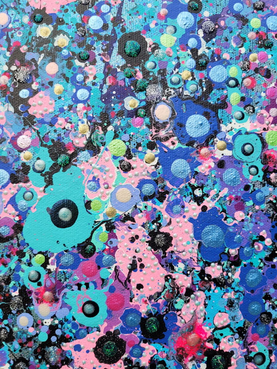 Image 1 of Abstract Painting "Moon Flowers" By Valentina Pufe