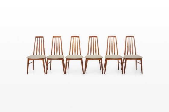 Image 1 of Eva Dining Chairs By Niels Koefoed For Koefoeds Hornslet, 1960S, Set Of 6