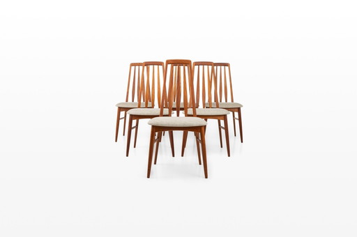 Eva Dining Chairs By Niels Koefoed For Koefoeds Hornslet, 1960S, Set Of 6