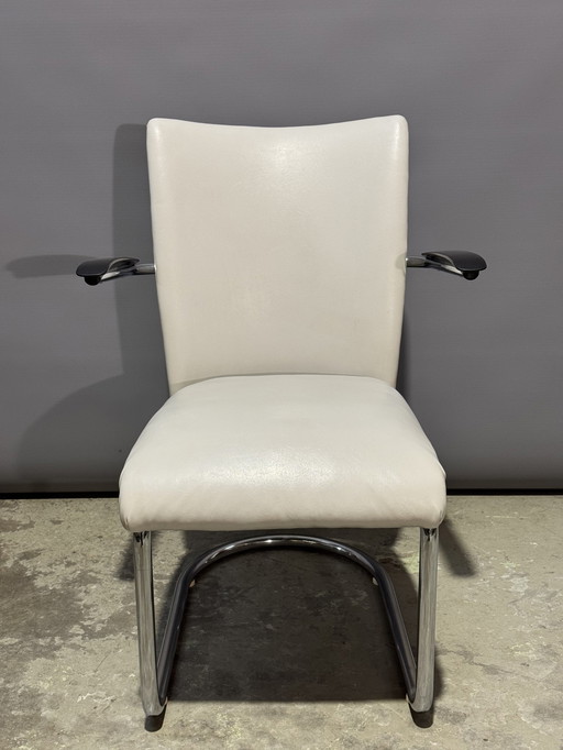 2X De Wit Tube Frame Chairs 7018