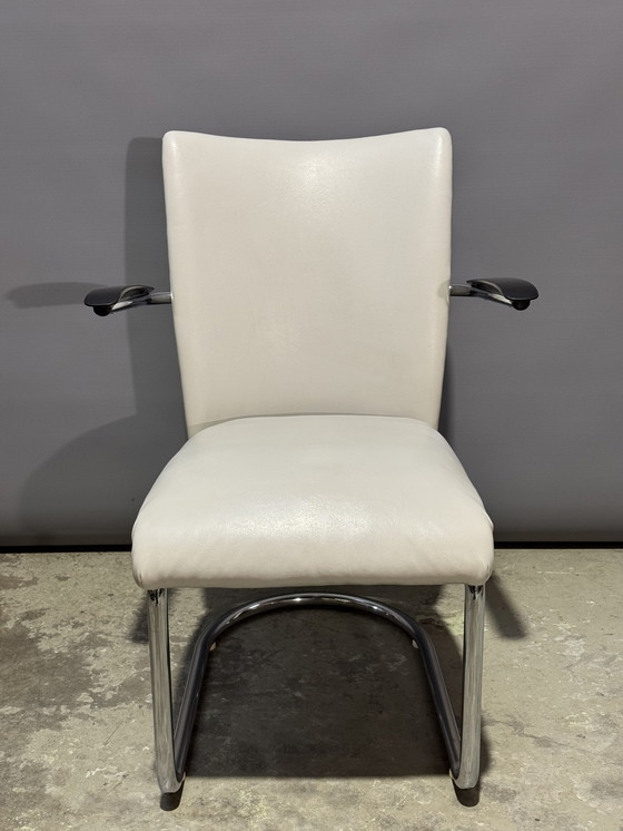 Image 1 of 2X De Wit Tube Frame Chairs 7018