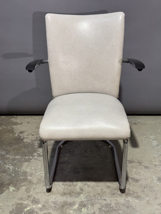 Image 1 of 2X De Wit Tube Frame Chairs 7018